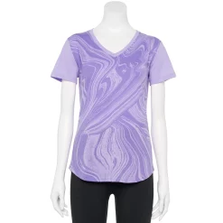 Women's Tek Gear® Essential Short Sleeve Graphic Tee -Tek Gear store 2631893 Light Purple Marble