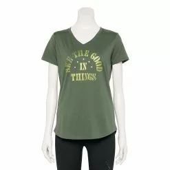 Women's Tek Gear® Essential Short Sleeve Graphic Tee -Tek Gear store 2631893 Olive See The Good