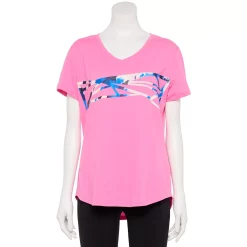 Women's Tek Gear® Essential Short Sleeve Graphic Tee -Tek Gear store 2631893 Pink Dye Graphic