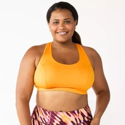 Plus Size Tek Gear® Racerback Low-Impact Sports Bra -Tek Gear store 2750546 Gypsy Gold