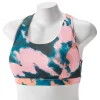 Plus Size Tek Gear® Racerback Low-Impact Sports Bra -Tek Gear store 2750546 Pink Dye Effect