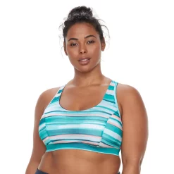 Plus Size Tek Gear® Racerback Low-Impact Sports Bra -Tek Gear store 2750546 Sunset Teal