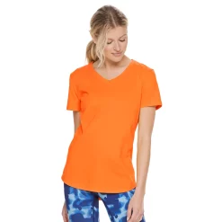 Women's Tek Gear® Essential Short Sleeve Tee -Tek Gear store 3090387 Orange Jazz