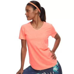 Women's Tek Gear® Essential Short Sleeve Tee -Tek Gear store 3090387 Orange Thrill