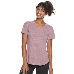 Women's Tek Gear® Essential Short Sleeve Tee -Tek Gear store 3090387 Ruby Gemstone Heather