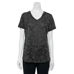 Women's Tek Gear® Essential Burnout Tee -Tek Gear store 3090912 Black Burnout