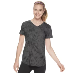 Women's Tek Gear® Essential Burnout Tee -Tek Gear store 3090912 Burnout Black Gray