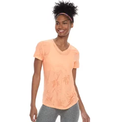 Women's Tek Gear® Essential Burnout Tee -Tek Gear store 3090912 Burnout Flower Orange