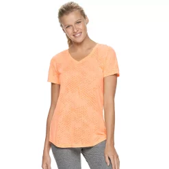 Women's Tek Gear® Essential Burnout Tee -Tek Gear store 3090912 Burnout Orange