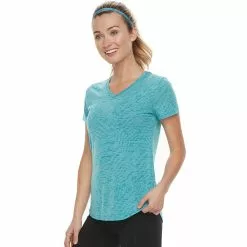 Women's Tek Gear® Essential Burnout Tee -Tek Gear store 3090912 Burnout Teal
