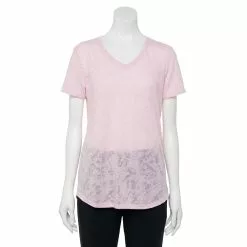 Women's Tek Gear® Essential Burnout Tee -Tek Gear store 3090912 Light Pink Burnout