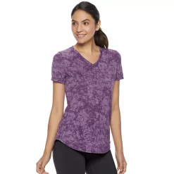 Women's Tek Gear® Essential Burnout Tee -Tek Gear store 3090912 Marble Dark Purple