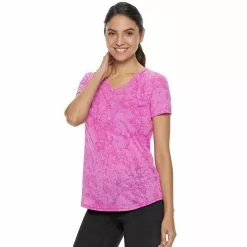Women's Tek Gear® Essential Burnout Tee -Tek Gear store 3090912 Marble Pink