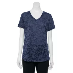 Women's Tek Gear® Essential Burnout Tee -Tek Gear store 3090912 Navy Burnout