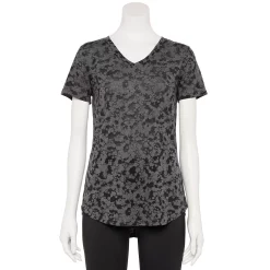 Women's Tek Gear® Essential Burnout Tee -Tek Gear store 3090912 New Black Burnout