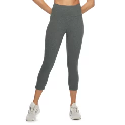 Women's Tek Gear® Essential High-Waisted Capri Leggings -Tek Gear store 3977494 Ink Heather