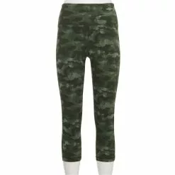 Women's Tek Gear® Essential High-Waisted Capri Leggings -Tek Gear store 3977494 Sage Camo