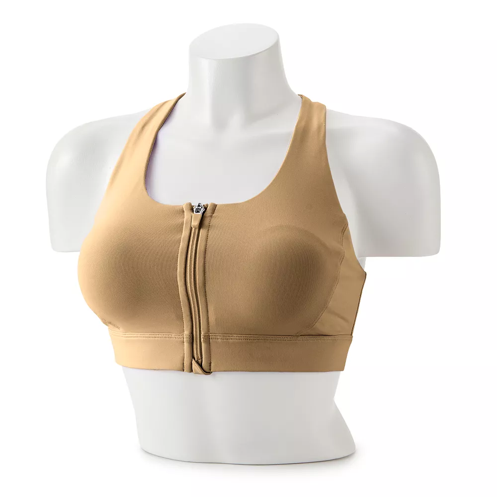 Tek Gear® Zip-Front Medium-Impact Sports Bra 2 Tek Gear® Zip-Front Medium-Impact Sports Bra - Image 2