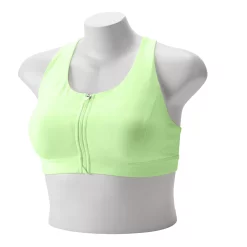 Plus Size Tek Gear® Zip-Front Medium Impact Sports Bra -Tek Gear store 4787908 Brisk Mint