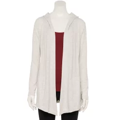 Women's Tek Gear® French Terry Hooded Wrap 6 Women's Tek Gear® French Terry Hooded Wrap -Tek Gear store 4997889 Light Shade Heather