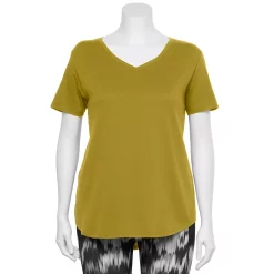 Plus Size Tek Gear® Core V-Neck Tee -Tek Gear store 4998289 Lime Verbena