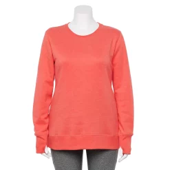 Plus Size Tek Gear® Ultrasoft Fleece Crewneck Sweatshirt -Tek Gear store 5000133 Destiny Coral