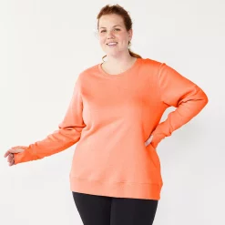 Plus Size Tek Gear® Ultrasoft Fleece Crewneck Sweatshirt -Tek Gear store 5000133 Endless Lava