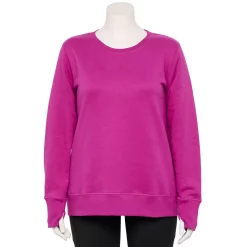 Plus Size Tek Gear® Ultrasoft Fleece Crewneck Sweatshirt -Tek Gear store 5000133 Fantasy Berry
