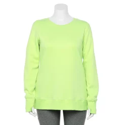 Plus Size Tek Gear® Ultrasoft Fleece Crewneck Sweatshirt -Tek Gear store 5000133 Green Romantica