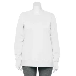 Plus Size Tek Gear® Ultrasoft Fleece Crewneck Sweatshirt -Tek Gear store 5000133 Modern White