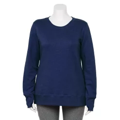 Plus Size Tek Gear® Ultrasoft Fleece Crewneck Sweatshirt -Tek Gear store 5000133 Navy