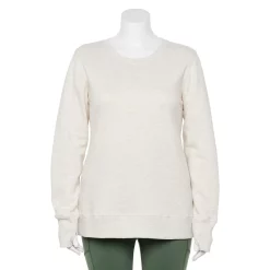 Plus Size Tek Gear® Ultrasoft Fleece Crewneck Sweatshirt -Tek Gear store 5000133 Oatmeal Heather