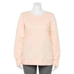 Plus Size Tek Gear® Ultrasoft Fleece Crewneck Sweatshirt -Tek Gear store 5000133 Peach Yogurt