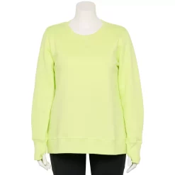 Plus Size Tek Gear® Ultrasoft Fleece Crewneck Sweatshirt -Tek Gear store 5000133 Real Lemon