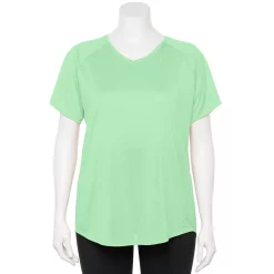 Plus Size Tek Gear® Performance Core V-Neck Tee 64 Plus Size Tek Gear® Performance Core V-Neck Tee -Tek Gear store 5016444 Glaze Green