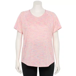 Plus Size Tek Gear® Performance Core V-Neck Tee 56 Plus Size Tek Gear® Performance Core V-Neck Tee -Tek Gear store 5016444 Purple Spacedye