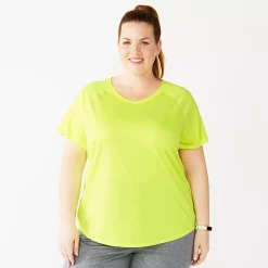 Plus Size Tek Gear® Performance Core V-Neck Tee 65 Plus Size Tek Gear® Performance Core V-Neck Tee -Tek Gear store 5016444 Sunrise Glow