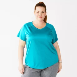 Plus Size Tek Gear® Performance Core V-Neck Tee 70 Plus Size Tek Gear® Performance Core V-Neck Tee -Tek Gear store 5016444 Tremendous Teal
