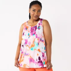 Plus Size Tek Gear® Performance Core Tank -Tek Gear store 5025837 Pink Watercolor