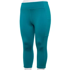 Plus Size Tek Gear® Pocket High-Waisted Capri Leggings -Tek Gear store 5182885 Night Life Teal
