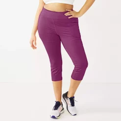 Plus Size Tek Gear® Pocket High-Waisted Capri Leggings -Tek Gear store 5182885 Ravishing Orchid