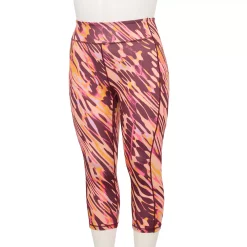 Plus Size Tek Gear® Pocket High-Waisted Capri Leggings -Tek Gear store 5182885 Wine Warped