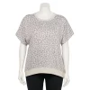 Plus Size Tek Gear® Stretch Fleece Tee -Tek Gear store 5197872 Gray Leopard