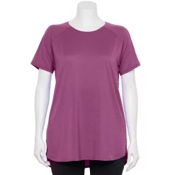 Plus Size Tek Gear® High Slit Tunic Tee -Tek Gear store 5227026 Ravishing Orchid