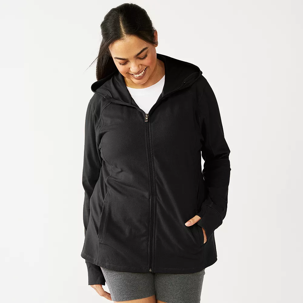 Plus Size Tek Gear® Essential Hooded Jacket 4 Plus Size Tek Gear® Essential Hooded Jacket - Image 4