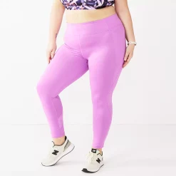 Plus Size Tek Gear® Perforated High-Waisted 7/8 Leggings