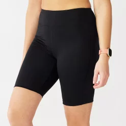 Plus Size Tek Gear® Core 9-in. High-Waisted Bike Shorts -Tek Gear store 5227481 Black