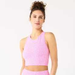 Tek Gear® Essential Low-Impact Longline Sports Bra 12 Tek Gear® Essential Low-Impact Longline Sports Bra -Tek Gear store 5232451 Pink Cheetah