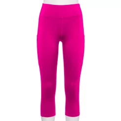 Women's Tek Gear® Core High-Waisted Capri Leggings -Tek Gear store 5234821 Fuchsia