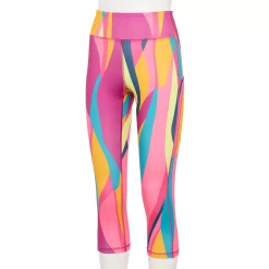 Women's Tek Gear® Core High-Waisted Capri Leggings -Tek Gear store 5234821 Pink Abstract Print